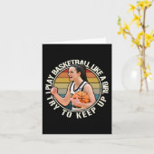 Basketball Girl Karte (Gelbe Blume)