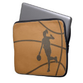 Basketball-Girl-Laptop-Sieb Laptopschutzhülle (Vorderseite Links)