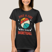 Basketball girl Player Basketballer Sports women f T-Shirt (Vorderseite)