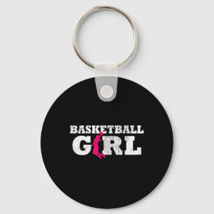Basketball Girl Player Silhouette Sportgeschenk Schlüsselanhänger