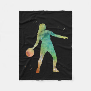 Basketball Girl Playing Fleecedecke