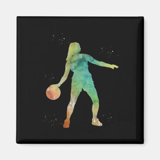 Basketball Girl Playing Magnet (Vorne)