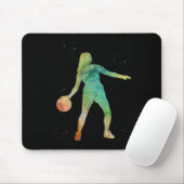 Basketball Girl Playing Mousepad (Mit Mouse)