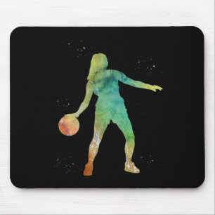 Basketball Girl Playing Mousepad