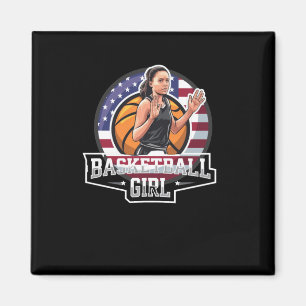Basketball Girl Usa Magnet
