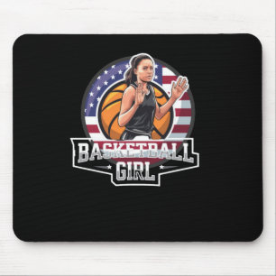 Basketball Girl Usa Mousepad