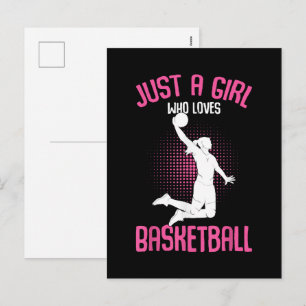 Basketball Girl Women Feiertagspostkarte