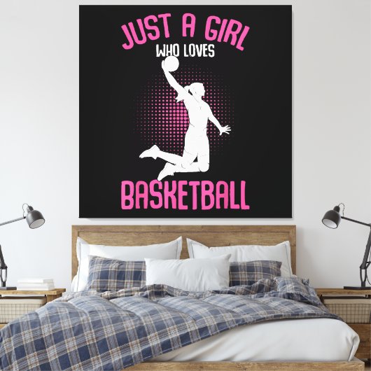 Basketball Girl Women Leinwanddruck (Insitu (Schlafzimmer))