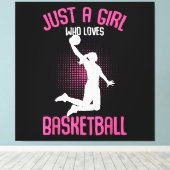 Basketball Girl Women Leinwanddruck (Insitu (Holzboden))