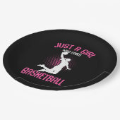 Basketball Girl Women Pappteller (Schrägansicht)
