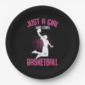 Basketball Girl Women Pappteller (Vorderseite)