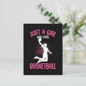 Basketball Girl Women Postkarte (Stehend Vorderseite)