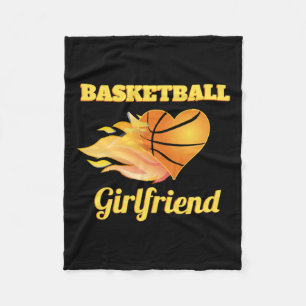 Basketball Girlfriend Fiery Heart Basketball Gesch Fleecedecke