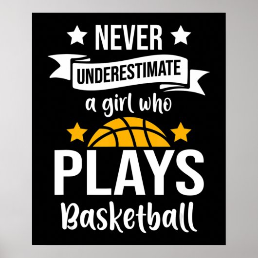 Basketball Girls Geschenk I Hoops Spieler Poster (Vorne)