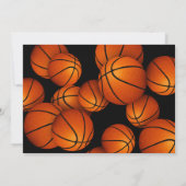 Basketball-Girls Jungs Geburtstagsparty Einladung (Rückseite)
