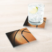 Basketball Glasuntersetzer (Schrägansicht)