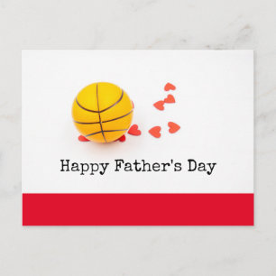 Basketball Glücklicher Vater Tag mit Liebe Postkarte