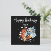 Basketball Glückwunsch Geburtstag zum Spieler Karte (Stehend Vorderseite)