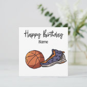 Basketball Glückwunsch Geburtstag zum Spieler mit  Karte (Stehend Vorderseite)