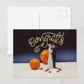 Basketball Glückwunsch Hochzeit  Postkarte (Vorne/Hinten)