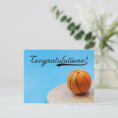 Basketball Glückwunsch Postkarte (Stehend Vorderseite)