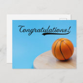 Basketball Glückwunsch Postkarte (Vorne/Hinten)