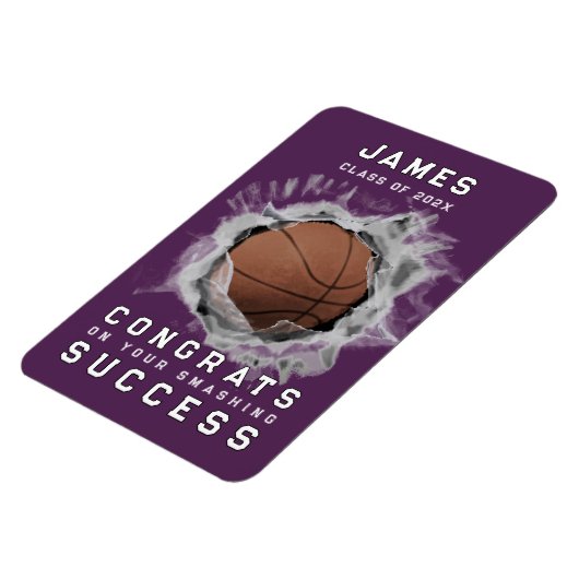 Basketball Glückwunschs Magnet (Linke Seite)