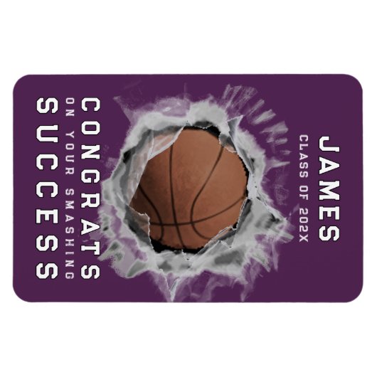 Basketball Glückwunschs Magnet (Horizontal)