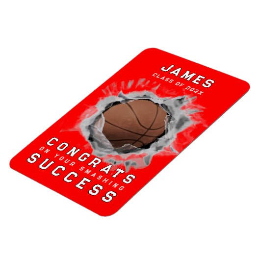 Basketball Glückwunschs Magnet (Linke Seite)