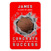 Basketball Glückwunschs Magnet (Vertikal)