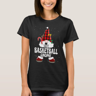Basketball-Gnom Buffalo-Karo-passende Familien-Wei T-Shirt