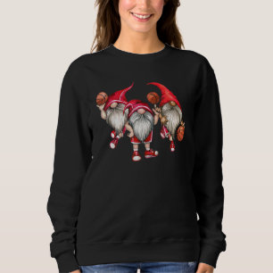 Basketball Gnomes Tomte Skandinavien Drei Garten Sweatshirt
