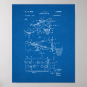 Basketball Goal Set Patent - Blueprint Poster (Vorne)