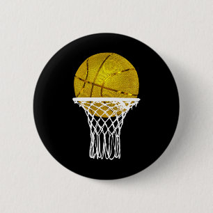 Basketball Gold Bball Trophäe Sport Lover Geschenk Button