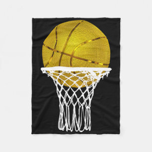 Basketball Gold Bball Trophäe Sport Lover Geschenk Fleecedecke