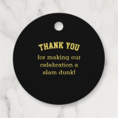 Basketball Gold Geschenkanhänger (Rückseite)