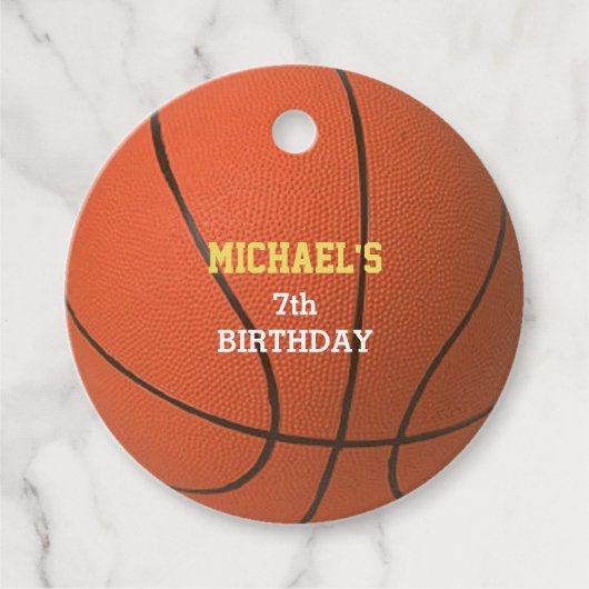 Basketball Gold Geschenkanhänger (Vorderseite)