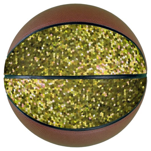 Basketball Gold Mosaik Sparkley Textur (Vorderseite)