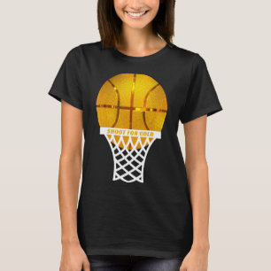 Basketball Gold Trophäe Cool Grafik für Basketball T-Shirt