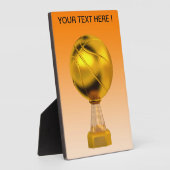 Basketball Gold Trophäe Fotoplatte (Seite)