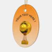 Basketball Gold Trophäe Keramik Ornament (Links)
