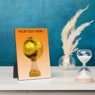 Basketball Gold Trophy Fotoplatte