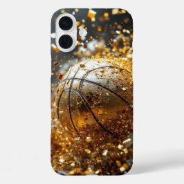 Basketball Golden Hoops iPhone 16 Plus Hülle