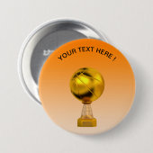 Basketball-Goldtrophäe Button (Vorne & Hinten)
