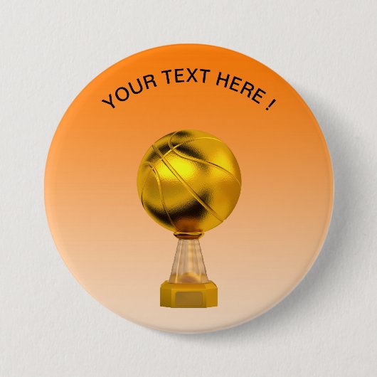 Basketball-Goldtrophäe Button (Vorderseite)