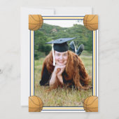 Basketball-Graduierungsparty Einladung (Rückseite)