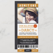 Basketball Graduierungsparty lädt ein Einladung (Vorne/Hinten)