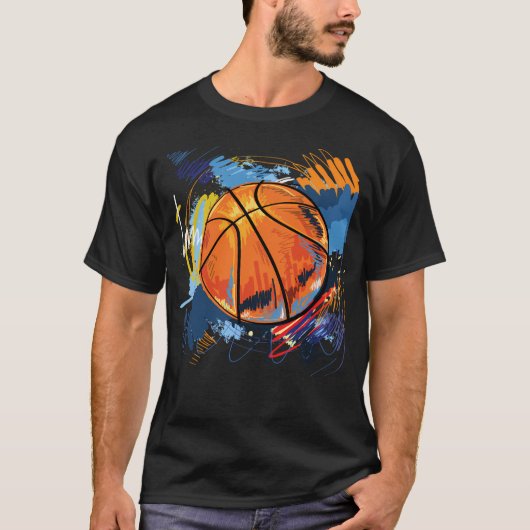 Basketball Graffiti Art T-Shirt (Vorderseite)
