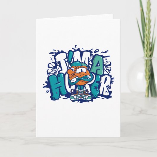 BASKETBALL GRAFFITI KARTE (Vorderseite)