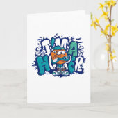 BASKETBALL GRAFFITI KARTE (Gelbe Blume)